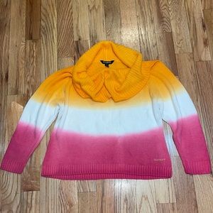 ROCAWEAR  Rainbow Colorblock Stretchy  Knit Sweater 2X PLUS SIZE